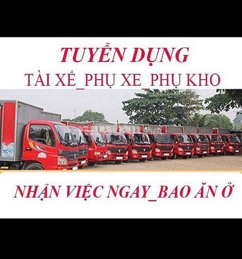 Lao động phổ thông lái xe tải nhỏ . Phụ xe và phụ kho